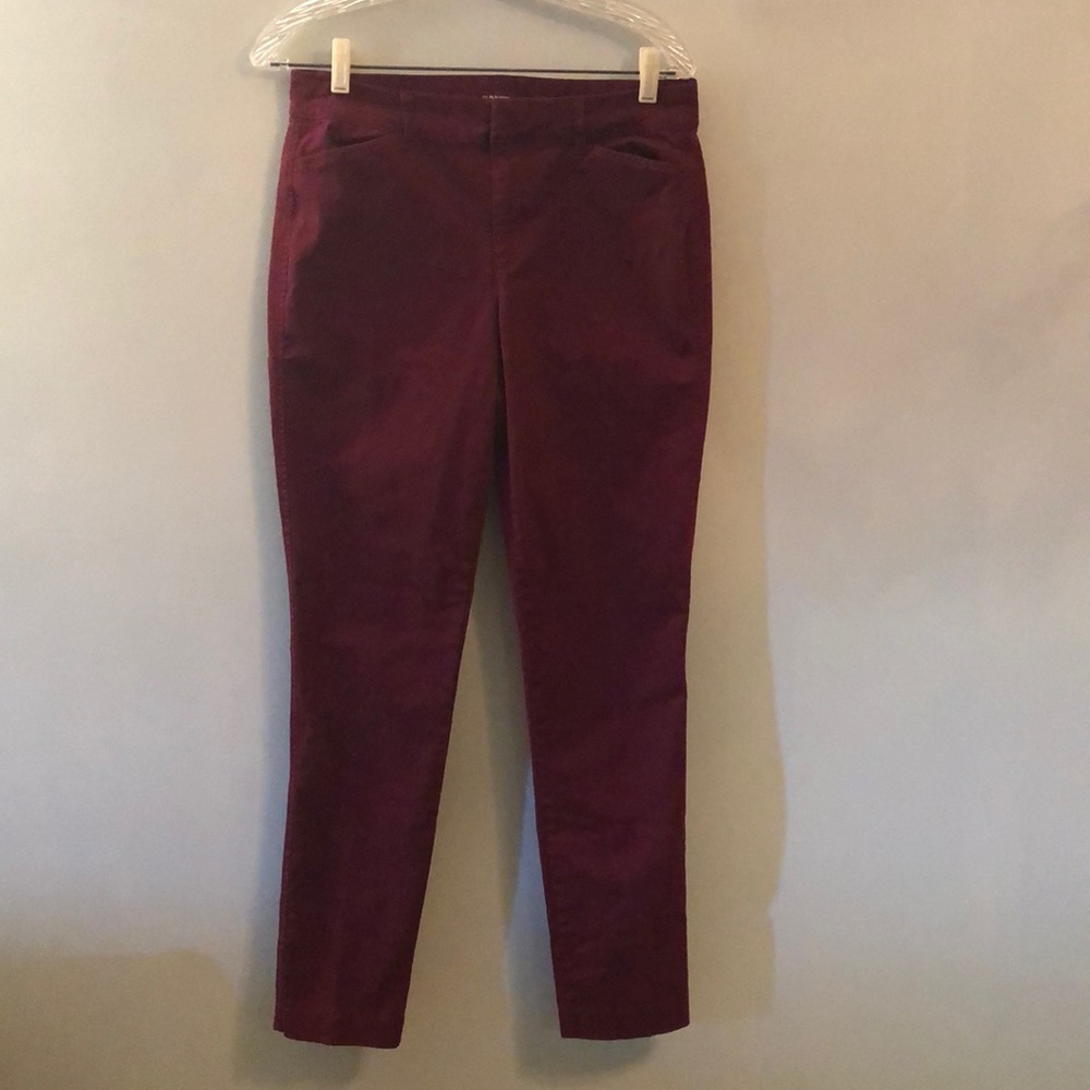 Maroon old navy work pants.